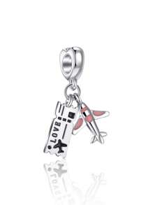 1 peça Pingente da Série de Viagens de Avião, Pingente de Jóias DIY de Torre Eiffel Globo de Bilhete Com Gato & Cachorro, Presente Ideal Para Fazer Pulseiras DIY Delicadas