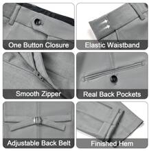 Mens Suits Slim Fit 3 Piece Tuxedo Suit One Button Solid Prom Wedding Party Blazer Vest Pants Set - 淺灰色 - 查看 4