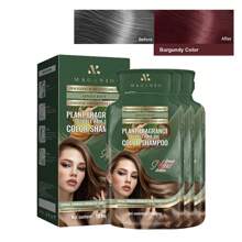 10 Pieces/Box Of Hair Dye Bubble Shampoo, Natural Plant Permanent Hair Dye, Gentle And Harmless To The Scalp, Long-Lasting Color, Suitable For Both Men And Women, Dye Fashionable Hair Color