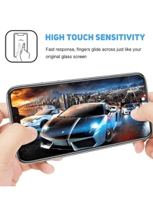 5 piezas de protector de pantalla de vidrio templado de alta definición y de cobertura completa con serigrafía para teléfonos inteligentes OPPO