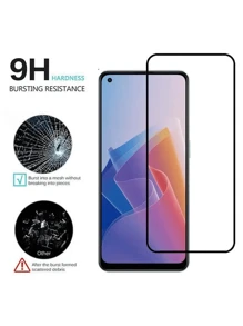 5 piezas de protector de pantalla de vidrio templado de alta definición y de cobertura completa con serigrafía para teléfonos inteligentes OPPO