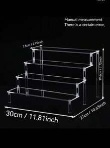 1 Pieza Estante de Almacenamiento de Maquillaje de Acrílico, Estantería Exhibidora de Perfumes, Cosméticos y Maquillaje con Diseño en Estilo Escalera de Varios Niveles, Estante de Almacenamiento de Cosméticos y Herramientas de Belleza Reforzado y Reforzado con Forma Trapezoidal, Apto para Sala de Estar, Baño, Dormitorio, Decoración del Hogar, Para Playa, Colección de Baño, Colección de Dormitorio, Gran Capacidad - Multicolor - Ver 5