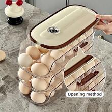 1 Piece, Egg Storage Box, Automatic Rolling Refrigerator Egg Rack Storage, Hand-Held Egg Refrigerator Side Door Storagerack