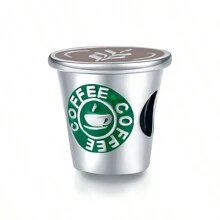 1 Peça Pingente de Café Premium Luxuoso, Charmoso e Delicado com Trevo de Quatro Folhas, Carro Esportivo, Cerveja, Carnaval, Árvore da Vida Familiar, Água de Coco Havaiana, Constelação, Destino, Adequado para Pulseira, Colar, Chaveiro, Contas, DIY Jóias, Presente de Luxo para Namorada