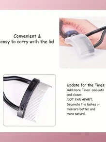 钢针眉刷睫毛分离器，睫毛嫁接工具，女士睫毛化妆套装（含低敏睫毛膏涂抹器），打造完美睫毛，眉刷，眼影刷，化妆刷，赠品 - 黑色 - 查看 7