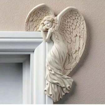 1pc Angel Wings Door Frame Decoration, Resin Angel Wing Door Frame Hanging Decor,Home Decor ,Room Decor,Wall Decor