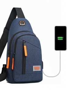 男士新款男士单肩帆布背包胸包休闲运动旅行胸包单肩斜挎包