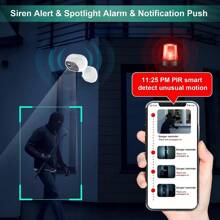 1 Cámara de vigilancia WiFi 1080P para interior, cámara de seguridad doméstica inteligente mini, cámara con audio bidireccional y visión nocturna, cámara de alarma para teléfono móvil. Monitorización remota desde el teléfono móvil. - Multicolor - Ver 3