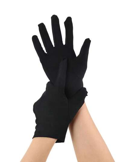 1 件时尚弹力手套，舒适驾驶、高性能、骑行，适合婚礼、派对、防晒，随机直边或锯齿边，男女通用