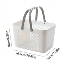 1pc Extra Large Thick Caddy Basket, Portable Bathroom & Dorm Shower Caddy, Home & Office Bathroom Storage Accessories - Multicolor - View 6