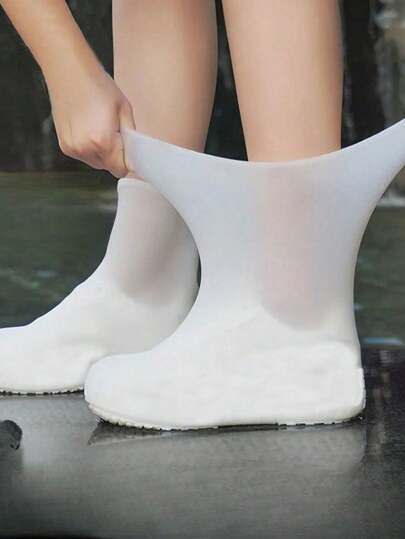 1/3 pares de capas de botas de chuva de látex para áreas externas, protetor de calçados à prova d'água reutilizável, durável e várias cores disponíveis