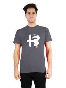 Alfa Romeo Alfa Romeo Milano Men's Cotton T-Shirt Round Neck AR 115 - Grey - View 3
