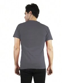 Alfa Romeo Alfa Romeo Milano Men's Cotton T-Shirt Round Neck AR 115 - Grey - View 6