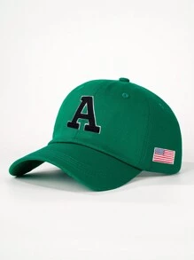 1 pieza Gorra de béisbol con bordado frontal y bandera americana lateral para mujer, ajustable, protección solar, casual, adecuada para viajes en primavera/otoño, versátil, apta para hombres, estilo Y2K, regalo perfecto para el Día de San Valentín - gorra de béisbol - Ver 19
