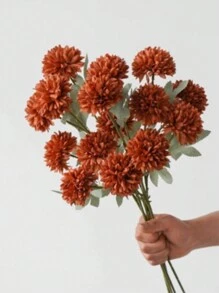 1 Pc Artificial Flower Stem, Brown Plastic Fake Flower, Home Decor