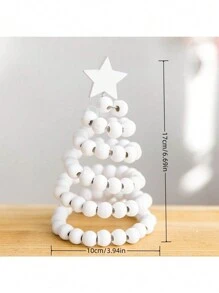 1 件圣诞木珠饰品，木制圣诞树桌面饰品，装饰品，圣诞装饰品，圣诞饰品，圣诞节 - 彩色 - 查看 7