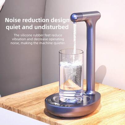 1 件智能桌面水泵，USB 可充电瓶装水电动饮水机，家用/办公室便携式自动饮水机，厨房吸水泵，适合户外野餐，电池容量：1200mAh