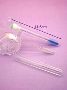 1/3/5pcs Transparent Crystal Colorful Tube Eyelash & Eyebrow Brush, Portable Makeup Lash Extension Tool For Travel,Giveaways - Multicolor - View 7