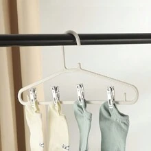 1 Appendiabiti per biancheria intima e calze, rastrelliera per asciugatura in acciaio inossidabile, appendiabiti con gancio antivento, appendiabiti con 10/20 molletta per asciugare calze, asciugamani, vestiti da bambino, pannolini, reggiseni, biancheria intima, calze e guanti