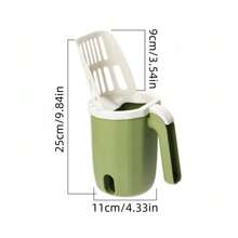 [ ] Cat Litter Scoop With Detachable Garbage Bag Holder - Plastic Shovel With Splash Guard For Easy Litter Box Cleaning - Suitable For All Cat Breeds (Garbage Bag Style Random) - Multicolor - View 3