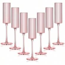 可重复使用的塑料香槟杯 6 盎司/180 毫升，大容量酒杯，适合新年派对、圣诞节庆典、结婚周年派对 - 彩色 - 查看 13