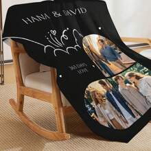 Personalizowany koc ze zdjęciem - Personalizowany flanelowy szal - Z Twoim zdjęciem i tekstem - Nadruk cyfrowy Personalizowany prezent - Idealny dla rodziny, przyjaciół i bliskich - Przytulna dzianina na każdą porę roku - Wielokolorowe - Zobacz 6