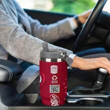 1 Pc 30oz Pepper Printed Stainless Steel Insulated Cup, Large Capacity, Portable Water Cup With Handle, Car Cup, Non Slip, Leak Proof, Specially Prepared As A Gift For Family And Friends, Suitable For Office, Fitness, And Family Leisure Back To School