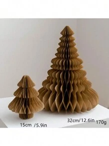 2 件圣诞装饰品桌面圣诞树折叠圣诞树装饰品家居装饰品窗户装饰品圣诞装饰品派对装饰品，圣诞节 - 彩色 - 查看 3