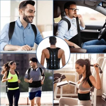 1pc Autumn And Winter Thick Male And Female Posture Corrector, Adjustable And Comfortable Back Support, Supports Spine, Back, Neck, Collarbone And Shoulder Correctors, Improves Posture Waist Trainer Tummy Control Exercise Waist Belt Waist Trimmer Workout Belt Waist Trimmer And Exercise Waist Belt
