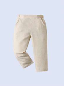 BOARNSEORL 2 件套年轻男童西装外套和裤子，时尚优雅的服装，适合外出、度假、生日派对、周年庆典 - 杏色 - 查看 4