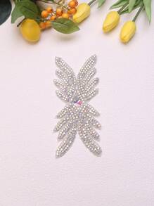 6 件装全新彩色水晶玻璃水钻手工新娘腰带背胶贴纸装饰 DIY 适用于礼服、婚纱配饰 - 多色 - 查看 11