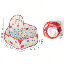 1 szt. Namiot do zabawy dla dzieci, basen z piłeczkami do użytku wewnątrz i na zewnątrz z koszem do koszykówki, składany basen z piaskiem, namiot do zabawy dla dzieci, odpowiedni dla chłopców i dziewczynek, najlepszy prezent urodzinowy/świąteczny – piłki nie są dołączone