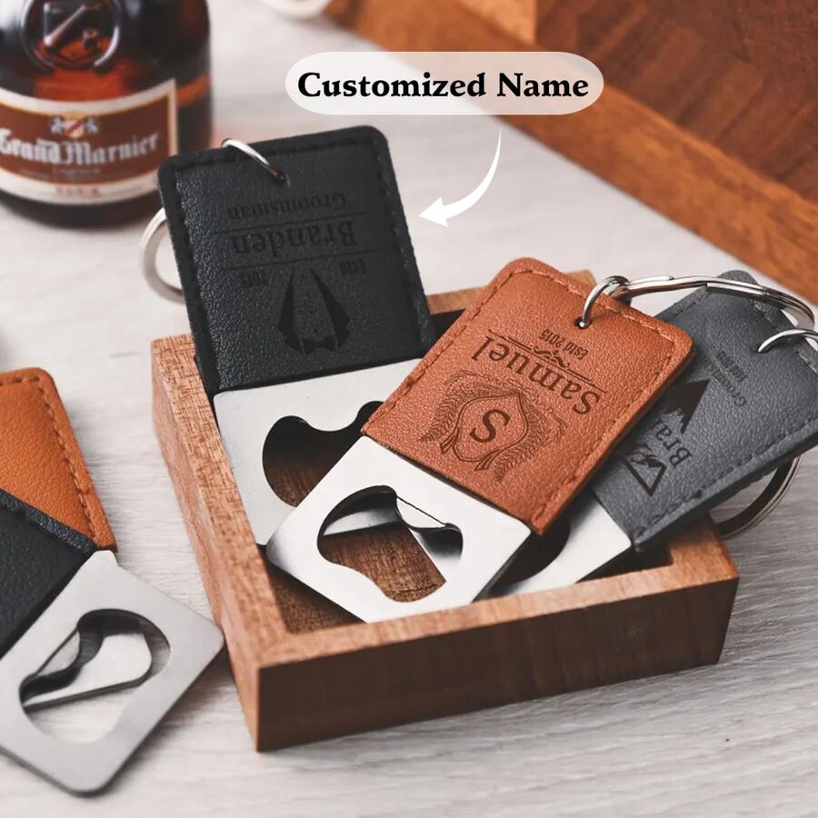 Abridor de cerveja personalizado gravado, abridor de garrafas com logotipo, presente para namorado, chave para abridor de garrafas, presente para ele, presente de aniversário, presente para padrinhos, presentes - Multicolorido - Ver 1