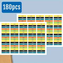 Set di 180 etichette adesive personalizzabili per forniture scolastiche, resistenti all'acqua, etichette personalizzate per matite, scatole del pranzo, libri, borracce e spazzolini da denti - materiale in carta - Multicolore - Visualizzare 15