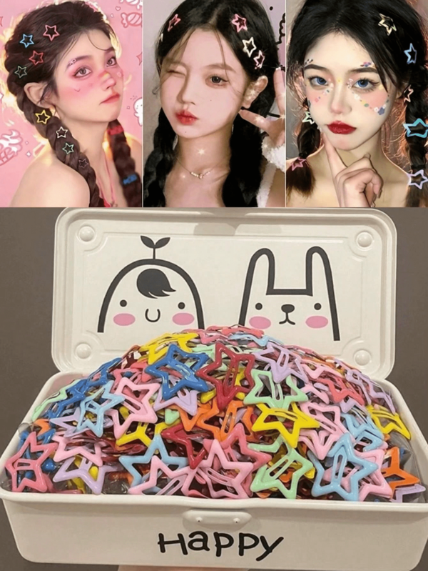 15/30 pezzi Pinze per capelli stile Y2K, colore caramella, accessori per capelli stile dopamina luccicante, clip per capelli di Ognissanti, dolci e carini clip a farfalla, colore casuale, elementi essenziali per festival musicali, pinze per capelli, mollette per capelli