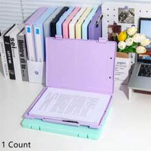A4 Multi-Functional File Folder Desktop Test Paper Organizer Office Document Board Folder Storage Box Writing Board, Office - Pink - View 4