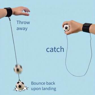 Balón de fútbol mini de alta elasticidad para entrenamiento, pelota de rebote de muñeca de goma con correa ajustable, ideal para práctica deportiva y coordinación, apto para adolescentes y adultos de 14+ años - Excelente regalo para Navidad y Halloween