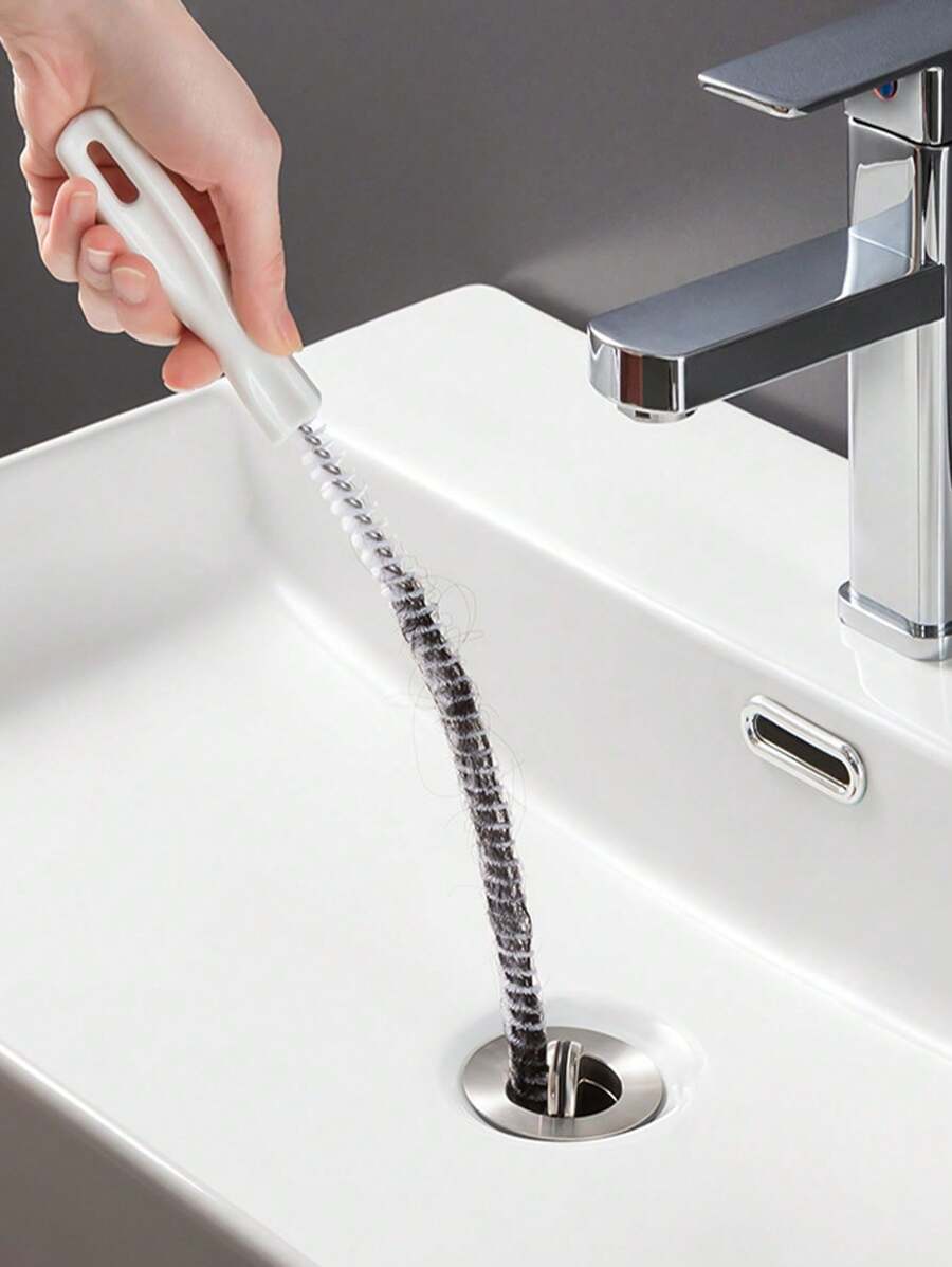 1 件/2 件柔性排水清洁刷、下水道毛发收集疏通工具、手动疏通器、适用于浴室和厨房水槽排水管、家用管道清洁用品 - 彩色 - 查看 1