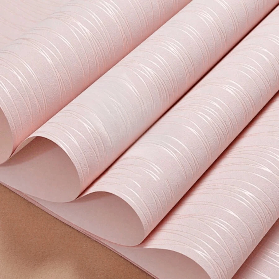 1卷1米/3米/5米粉色条纹壁纸，自粘可移除PVC壁纸，装饰墙贴，适用于厨房、衣柜、书架、梳妆台等，公主风，17.71 x 397.4英寸，房间装饰壁纸