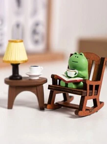 1 Pc Tenderness Warmth Relaxing Daily Cute Frog Ornament Decorations Home Decoration Bedroom Office Living Room Ornament Birthday Gift Birthday Gifts Graduation