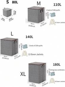 1pc Non-Woven Closet Organizer Storage Bag Clothes Quilts Storage Bag Large Capacity Moving Packaging Bags Luggage Bags Large Capacity Non-Woven Quilt Clothes Storage Bag Clothes Packaging Box Quilt Organizer Storage Bag Dustproof Fabric Clothes Storage Bag Moisture-Proof Clothes Finishing Bag Closet Organizer Zipper Portable Organizer Versatile Clothes Container For Comforter Blankets Bedding Clothing Home Storage & Organization Bedroom Clothes Organizer With Handle Bedroom Access