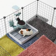 1pc Guinea Pig Cage Liner Washable, Fleece Bedding Cage Liners, Absorbent Rabbit Mats ,Fleece Guinea Pig Bedding Pee Pads,Reusable Guinea Pig Chenille Bed Training Pad ,Small Animal Sleeping Bedding Mat For Bunny Liners For Chinchilla Cage Rabbit Hamster Cat For Christmas And Halloween New Year Gift Decor Gift - Multicolor - View 7