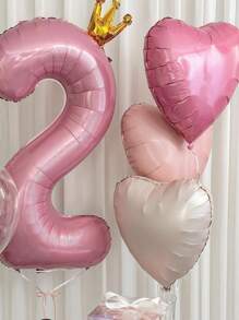 12 baloane roz alb cu inimă, baloane din folie în formă de inimă alb crem, roz deschis, 18 inch, balon din mylar cu heliu alb, roz deschis, nisip, pentru baby shower, aniversare, decorațiuni pentru petrecerea de nuntă, ziua mamei - Multicolor - Vizualizare 8