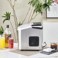 Countertop Ice Maker Machine, 6-15 Mins Ice Making Cycle, Bullet Ice Machine With Ice Scoop And Basket Inside (Black) (Silver) - Black - View 4