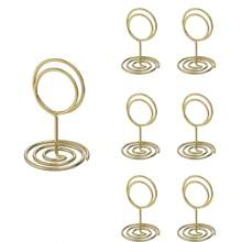 Wedding Table Card Holder - Gold Table Card Holder Photo Stand - Table Number Stand Metal Business Card Holder - Multicolor - View 1