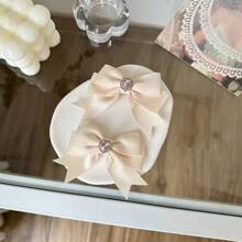 2 pezzi Fermagli per capelli a forma di cuore con strass e farfalle, stile principessa, accessori per capelli eleganti per signore, fermagli per capelli, barrette per capelli, per la scuola, eleganti, per il college