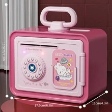 Realistic Child ATM Deposit Machine, Automatic Coin Insertion Cartoon Password Smart Money Box With Music, Creative Piggy Bank Toy, Kids Birthday Gift, Can Set Password - Multicolor - View 6
