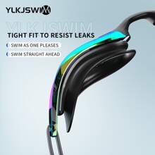 YLKJSWIM 1pc Coated Swim Goggles For Men & Women, UV Protection Anti-Fog Large Field Of Vision Competition Level Swimming Goggles, Outdoor Swimming Gear, Colorful Lens, 3-Stage Adjustable Nose Bridge, Includes Carrying Case, Nose Clip & Ear Plugs, New Summer Product, Beach Essentials, Beach Accessories, Pool Float