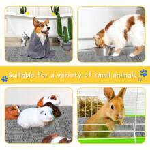 1pc Guinea Pig Cage Liner Washable, Fleece Bedding Cage Liners, Absorbent Rabbit Mats ,Fleece Guinea Pig Bedding Pee Pads,Reusable Guinea Pig Chenille Bed Training Pad ,Small Animal Sleeping Bedding Mat For Bunny Liners For Chinchilla Cage Rabbit Hamster Cat For Christmas And Halloween New Year Gift Decor Gift - Multicolor - View 5