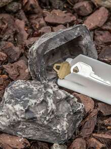 Outdoor Hidden Key Box Outdoor Courtyard Hidden Key Box Door Key Box Simulation Stone Decoration Simulation Stone - Grey - View 1